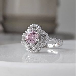 Pink Gemstone ring, size 7, 925 Sterling Silver Charmed Aroma